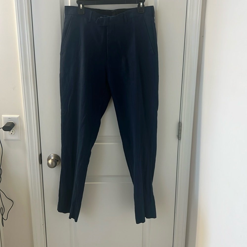 Navy blue linen pants